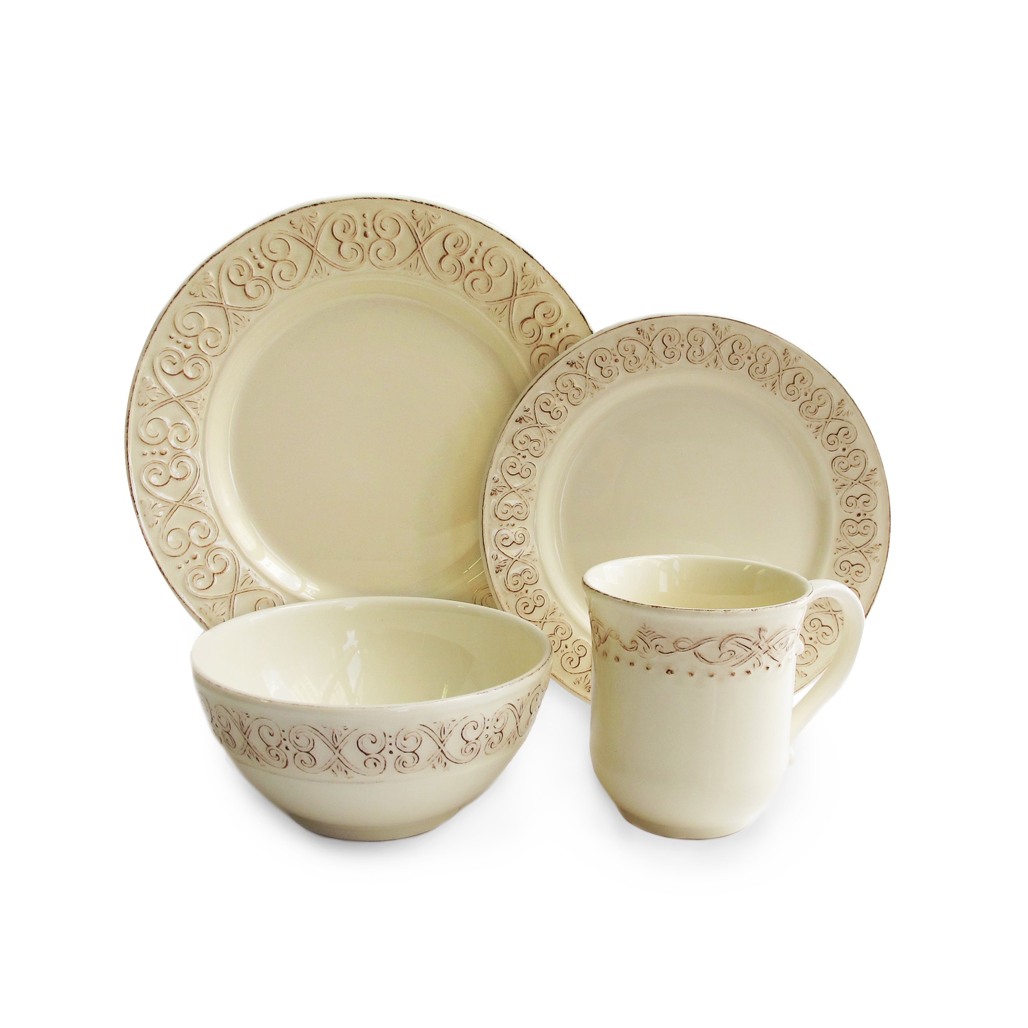 American Atelier Calista Cream 16 piece Dinner Set