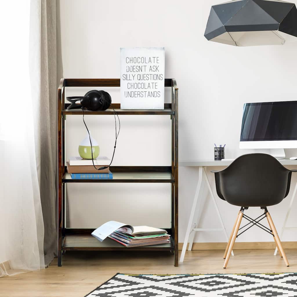 Stratford 3-shelf Folding Bookcase