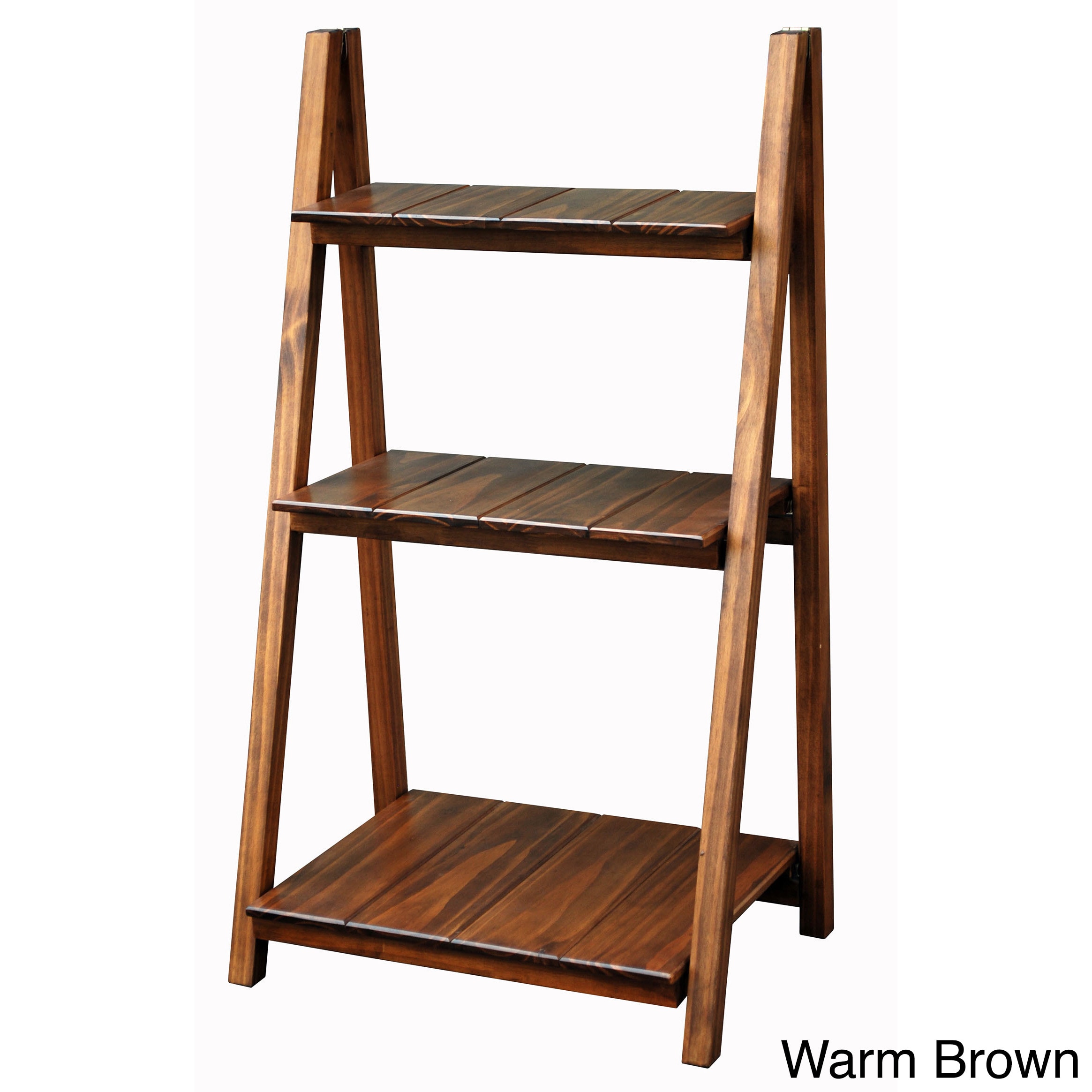 Manhasset Slatted 3 shelf Folding Bookcase