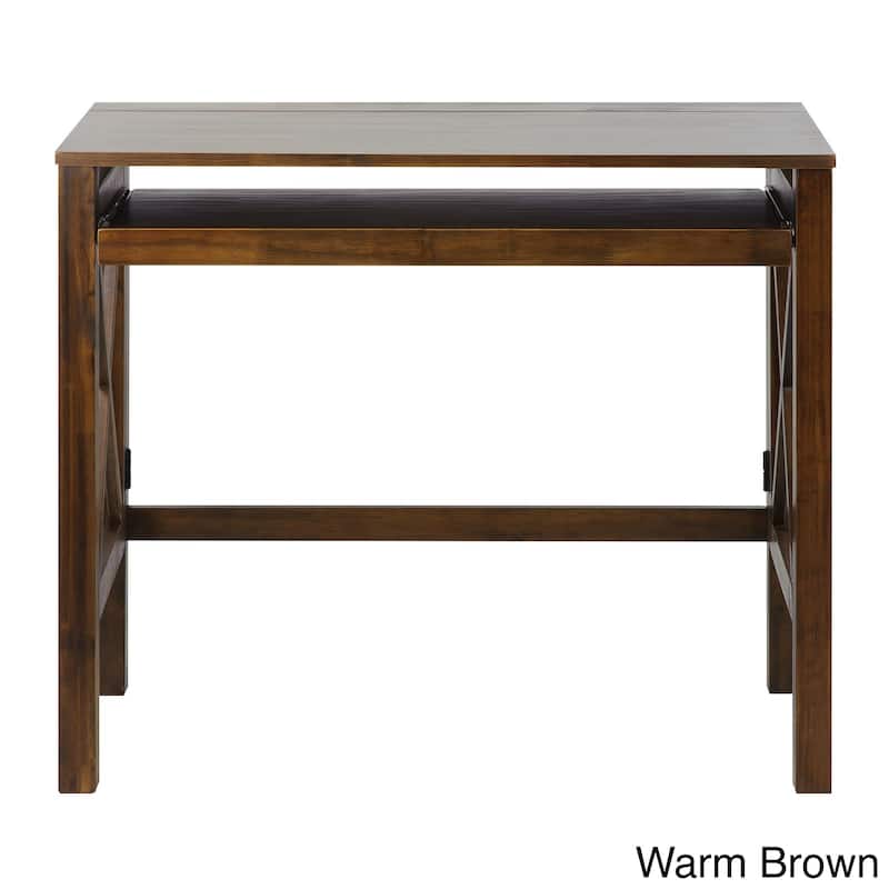 The Gray Barn La Vida Pull-out Tray Folding Desk - N/A - Brown