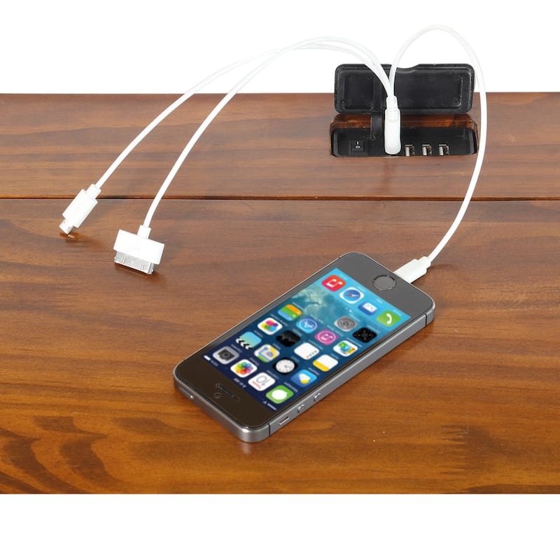 Modern Folding Desk with 4 USB Ports