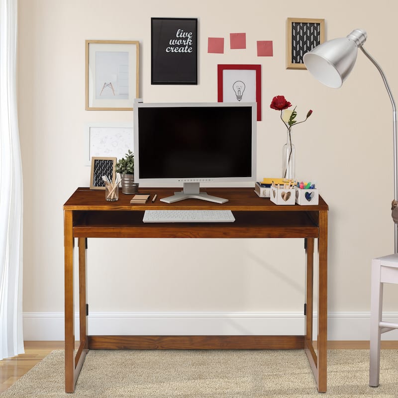 Modern Folding Desk with 4 USB Ports