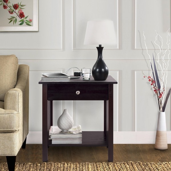 Vanderbilt Nightstand End Table with 4 USB Ports   16293094