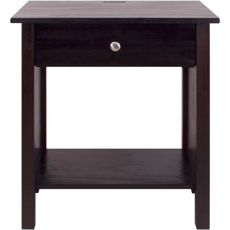Vanderbilt Nightstand End Table with 4 USB Ports