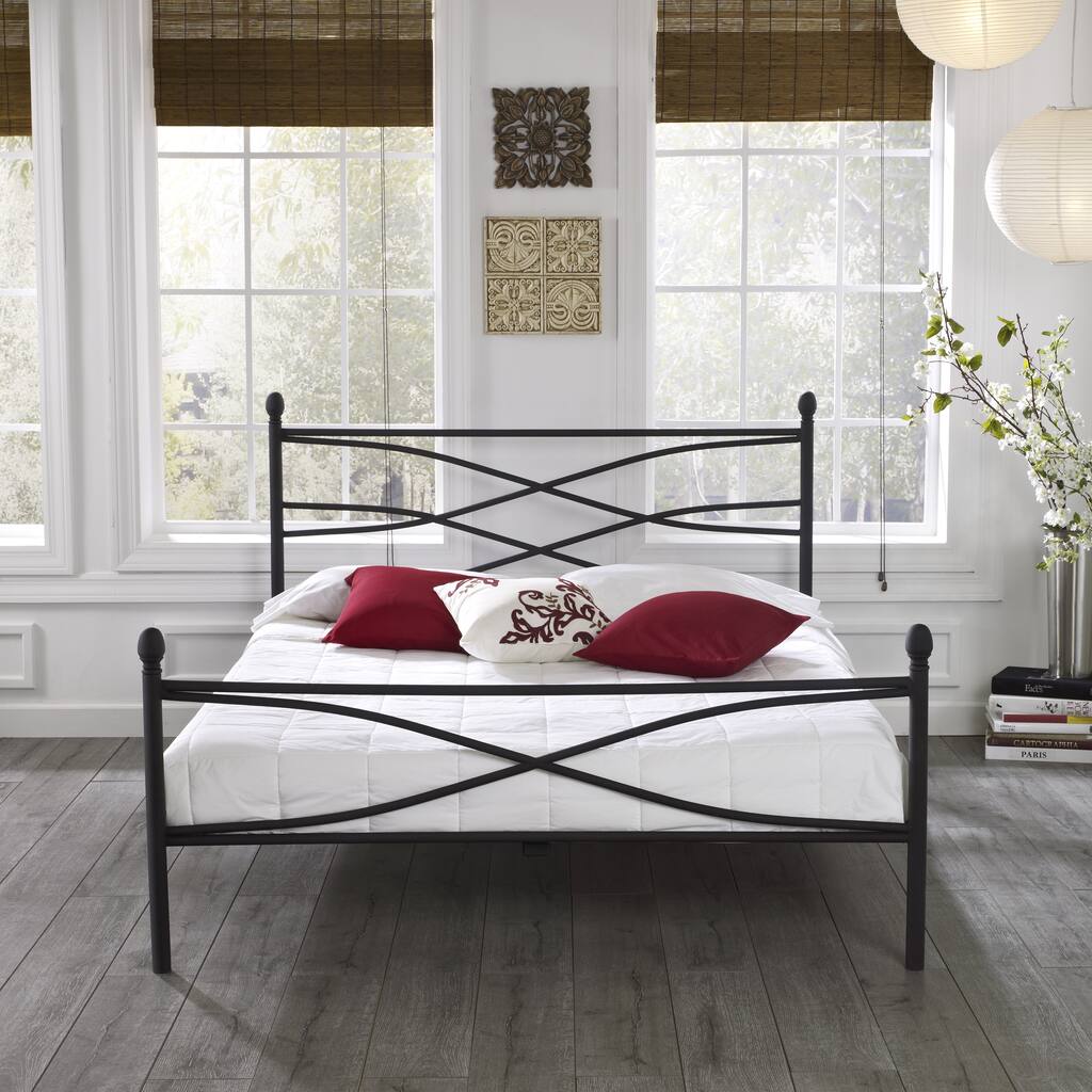 Boyd Sleep Rosalyn Metal Platform Bed, Black Queen