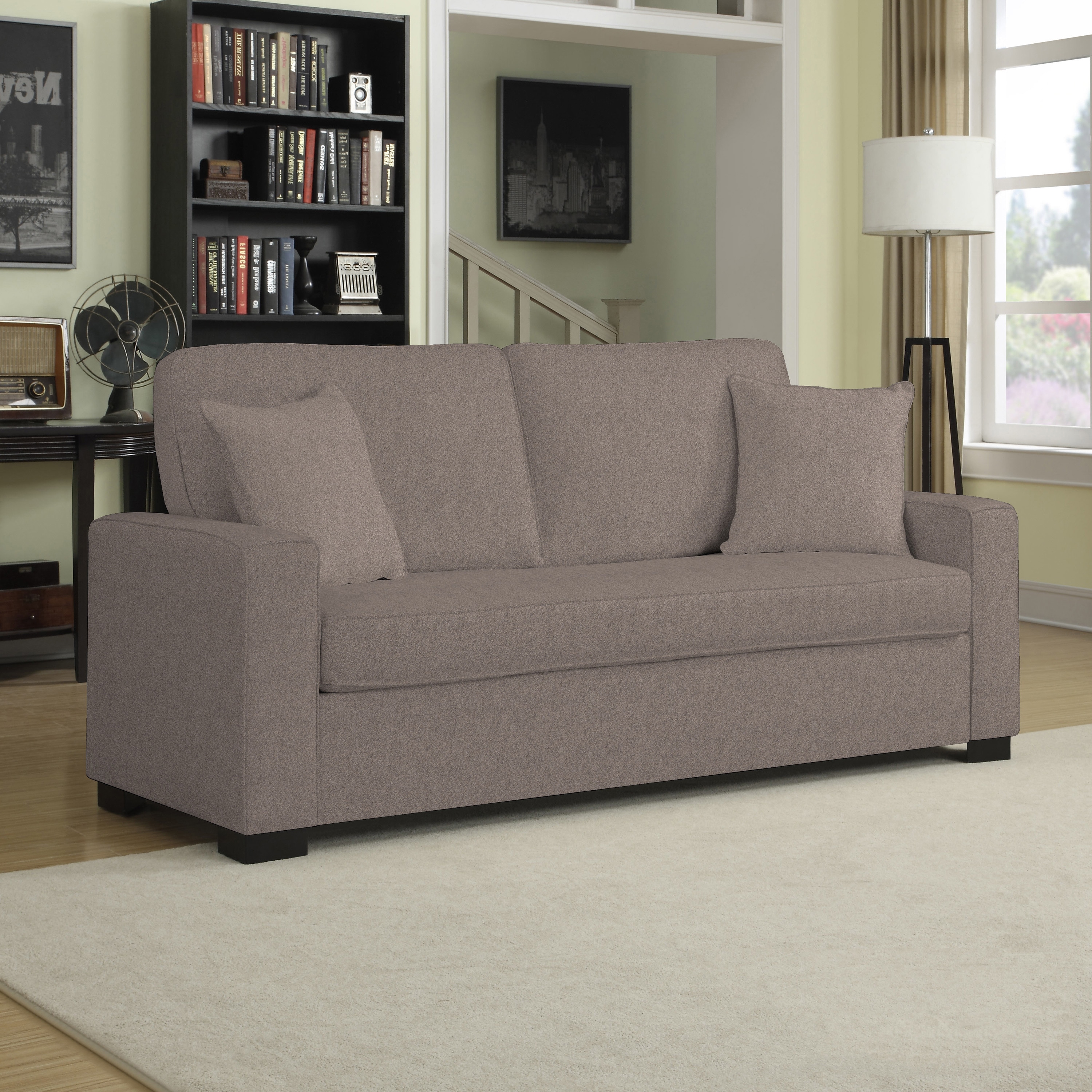 Portfolio Mona Smoke Gray Chenile Sofast Sofa