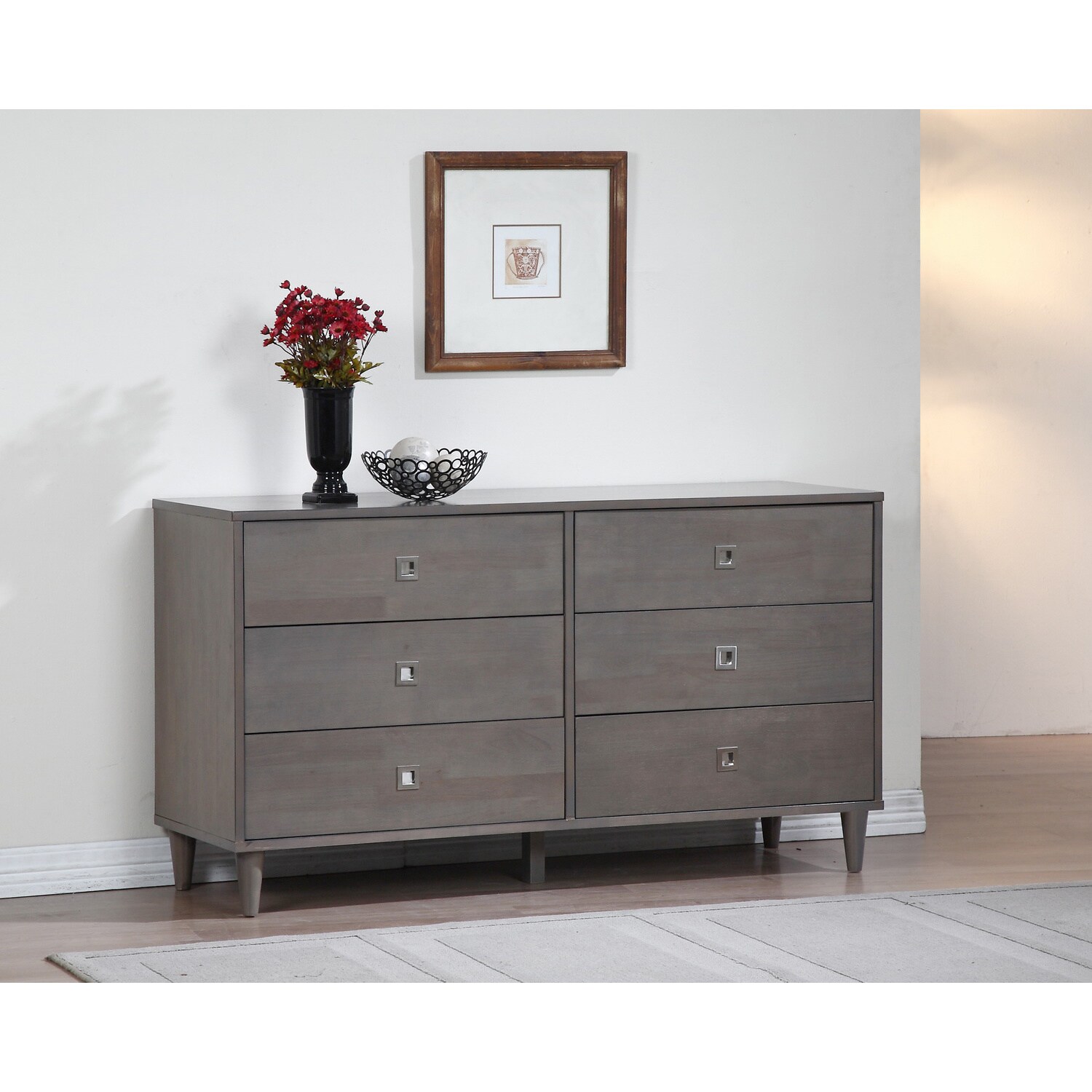 Strick & Bolton Marley Light Charcoal Grey 6-drawer Dresser - Bed Bath & Beyond