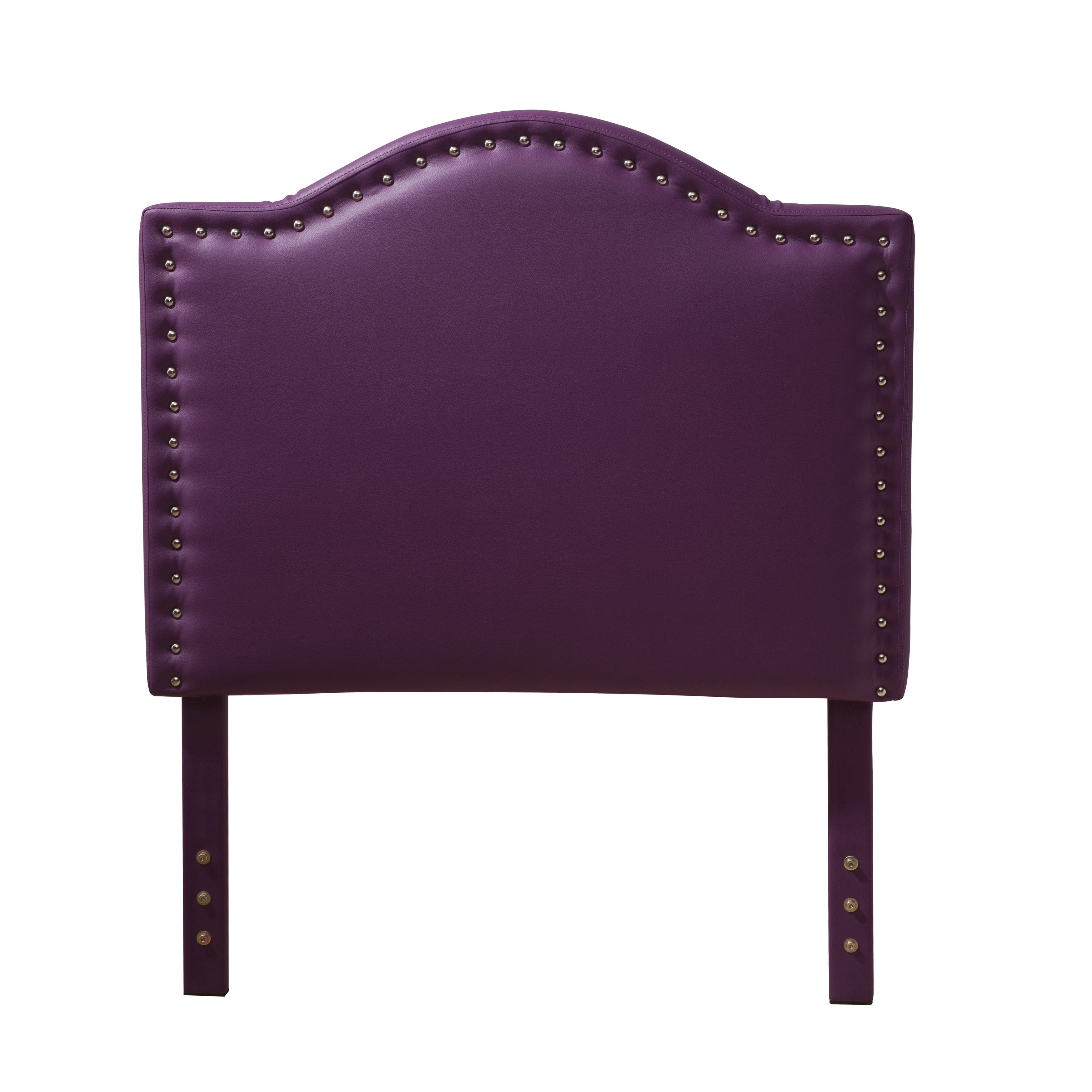 Visionxpro,inc. Twin size Purple Nail Head Accent Headboard Purple Size Twin