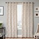 preview thumbnail 2 of 8, Softline Peyton Woven Jacquard Grommet Top Curtain Panel 55 x 108 - Pearl
