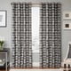preview thumbnail 3 of 8, Softline Peyton Woven Jacquard Grommet Top Curtain Panel 55 x 108 - Grey