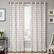 preview thumbnail 1 of 8, Softline Peyton Woven Jacquard Grommet Top Curtain Panel 55 x 108 - White