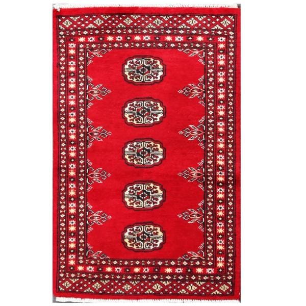Handmade Bokhara Wool Rug (Pakistan) - 2' x 3'2