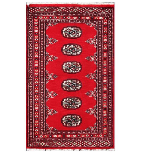 Handmade Herat Oriental Pakistani Tribal Bokhara Wool Rug (Pakistan) - 2' x 3'2