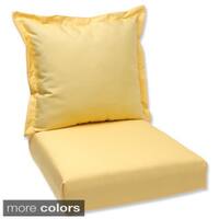 Pillow Perfect Deep 2 Seating 2 Piece Cushion and Back Pillow with Sunbrella Fabric - 44x24x6