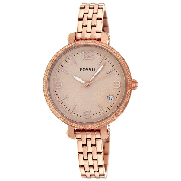 Shop Fossil Women's ES3182 Heather Rosegold Stainless Steel Watch ...