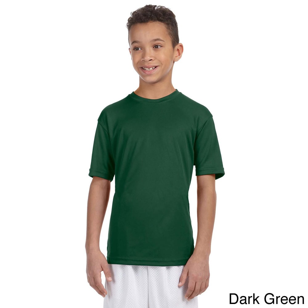 Harriton Youth Athletic Sport T shirt Green Size L (14 16)