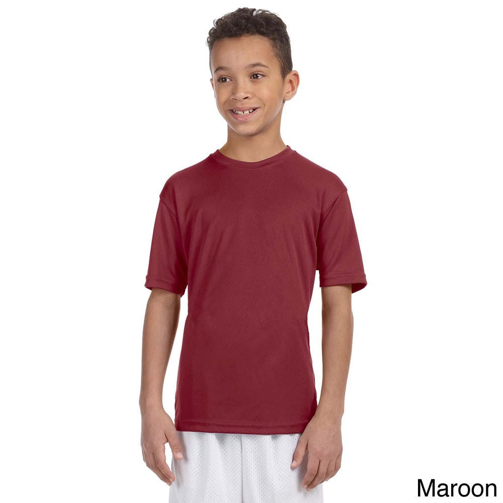 Harriton Youth Athletic Sport T shirt Brown Size L (14 16)