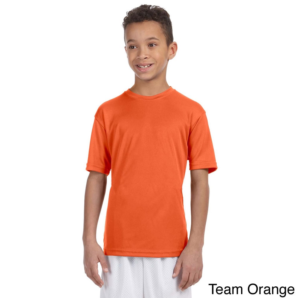 Harriton Youth Athletic Sport T shirt Orange Size L (14 16)