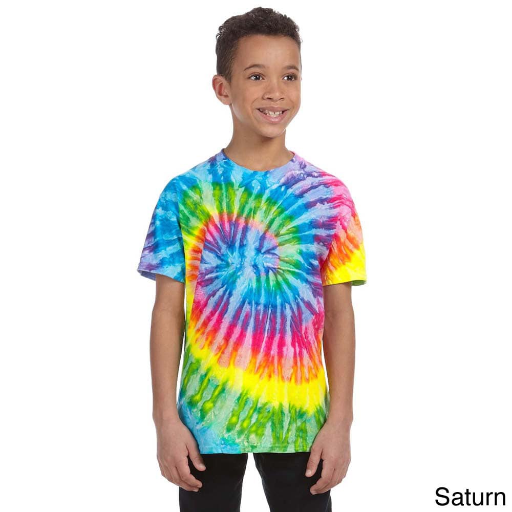 Tie dye Youth Cotton Tie dyed T shirt Other Size L (14 16)