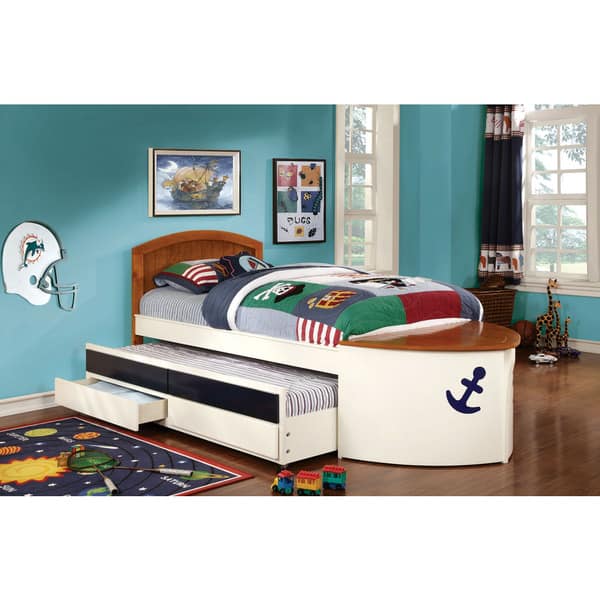 slide 2 of 2, Voyager Boat Twin Bed with Twin Trundle