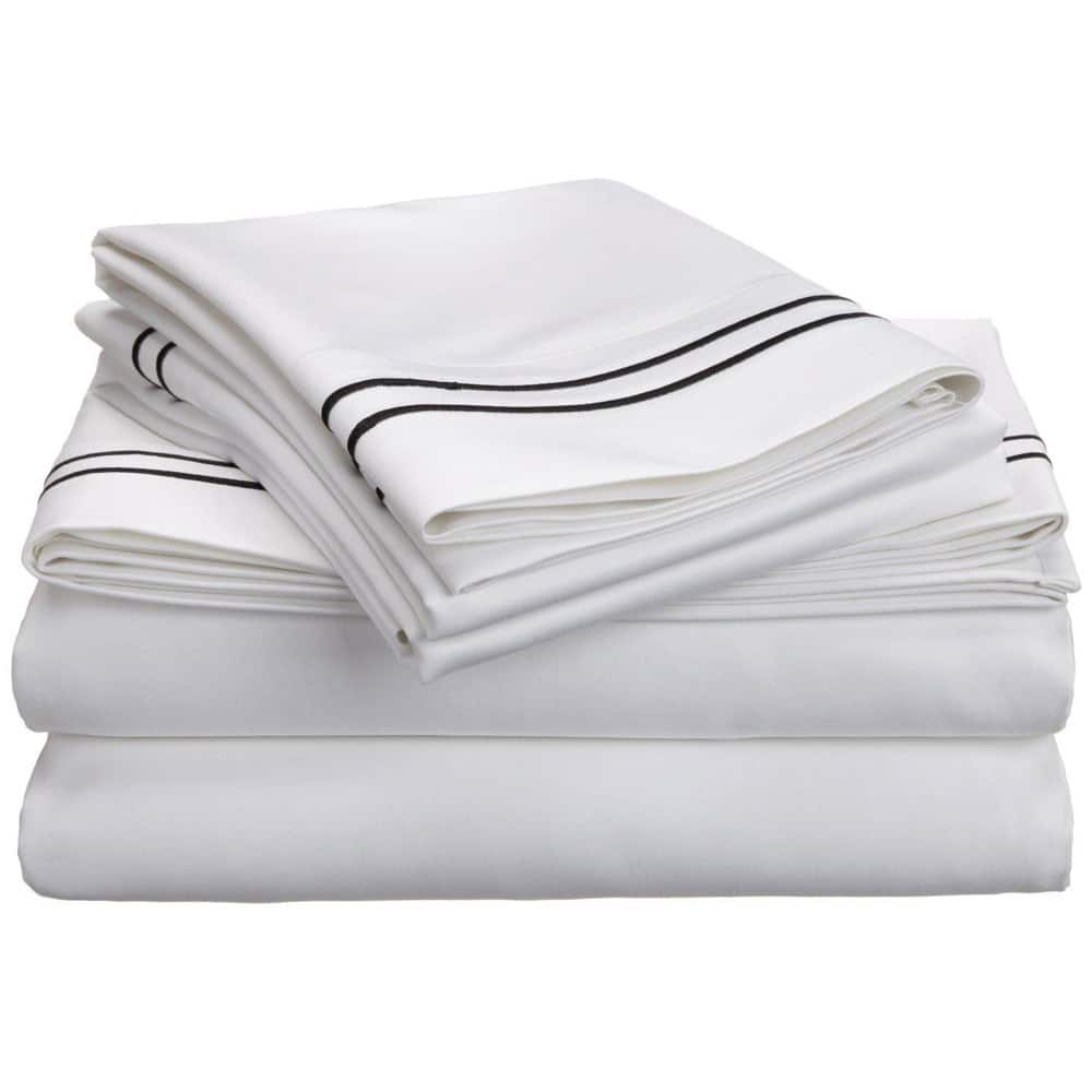 Superior Egyptian Cotton 800-Thread Count Embroidered Deep Pocket Breathable Sheets