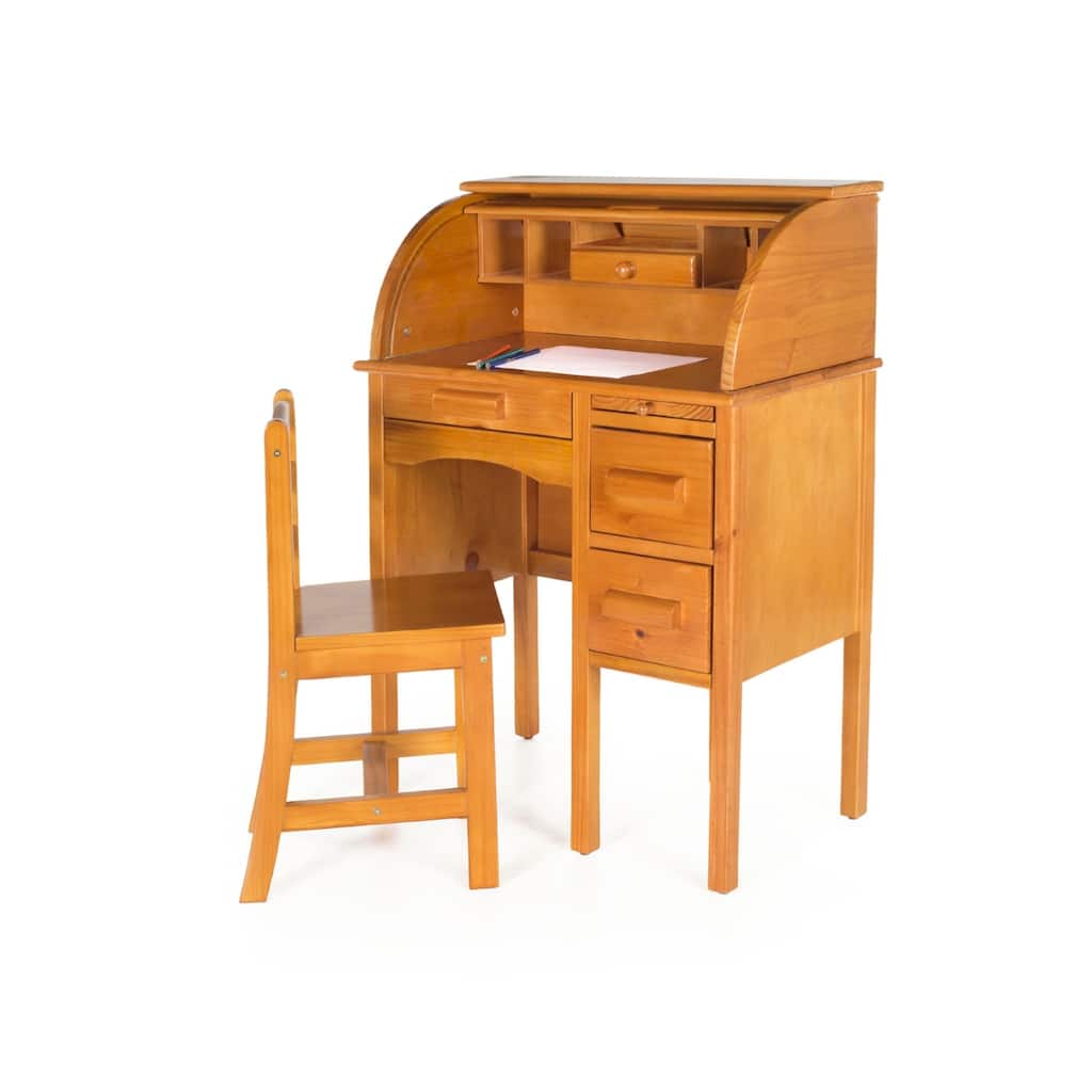 Jr Rolltop Light Oak Desk