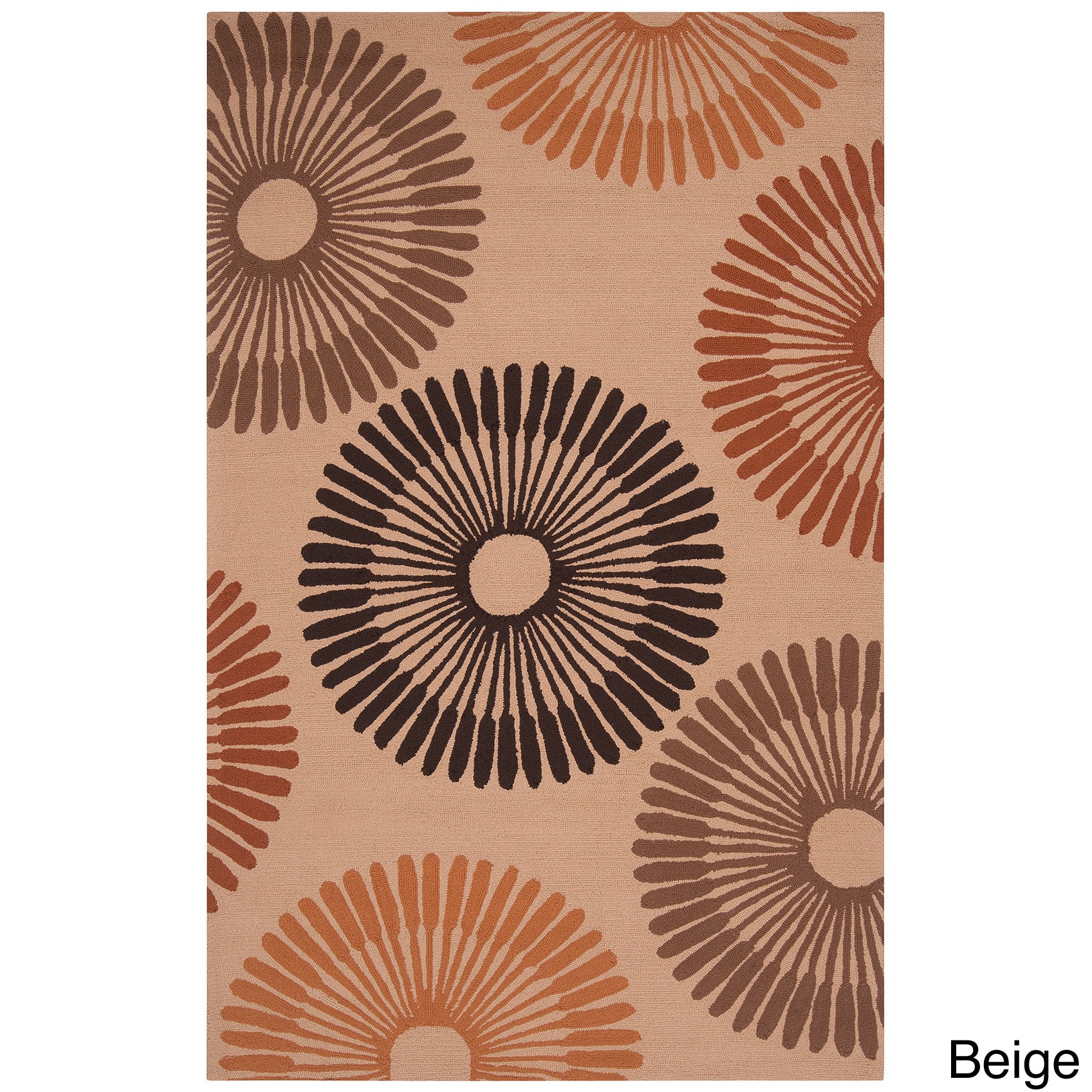 Hand hooked Gretchen Contemporary Geometric Indoor/ Outdoor Area Rug (2 X 3)