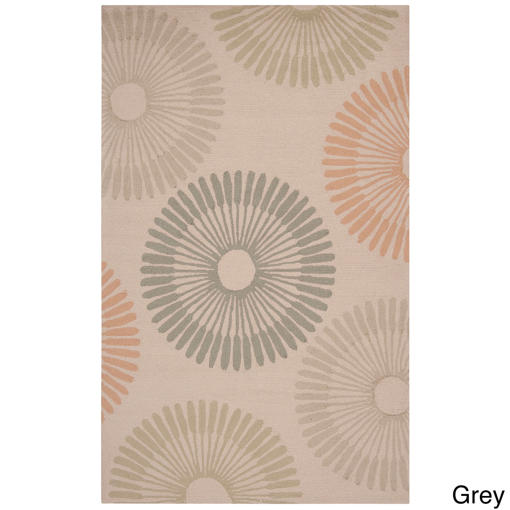 Hand hooked Gretchen Contemporary Geometric Indoor/ Outdoor Area Rug (2 X 3)