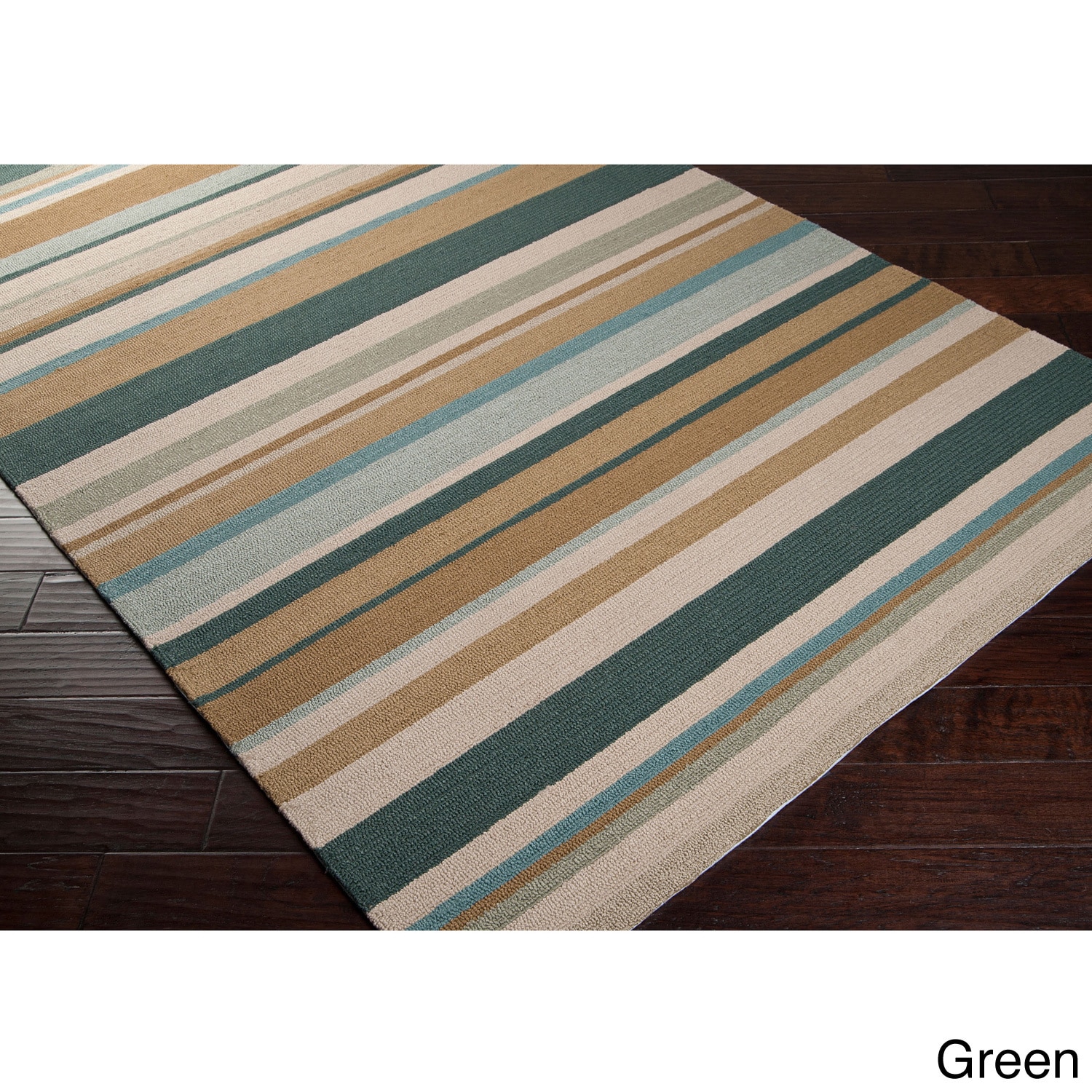 Hand hooked Shailene Striped Casual Indoor/ Outdoor Area Rug (3 X 5)