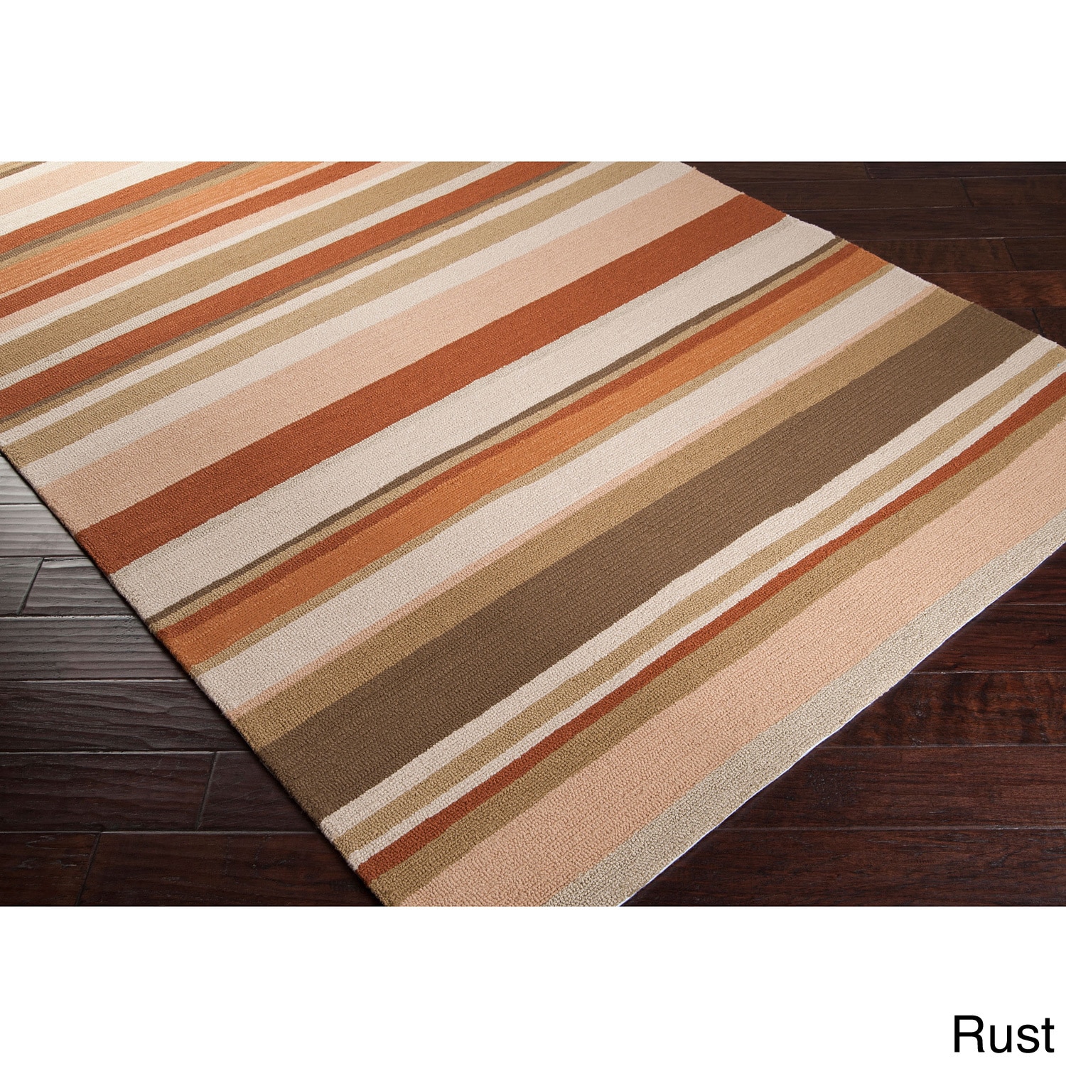 Hand hooked Shailene Striped Casual Indoor/ Outdoor Area Rug (3 X 5)