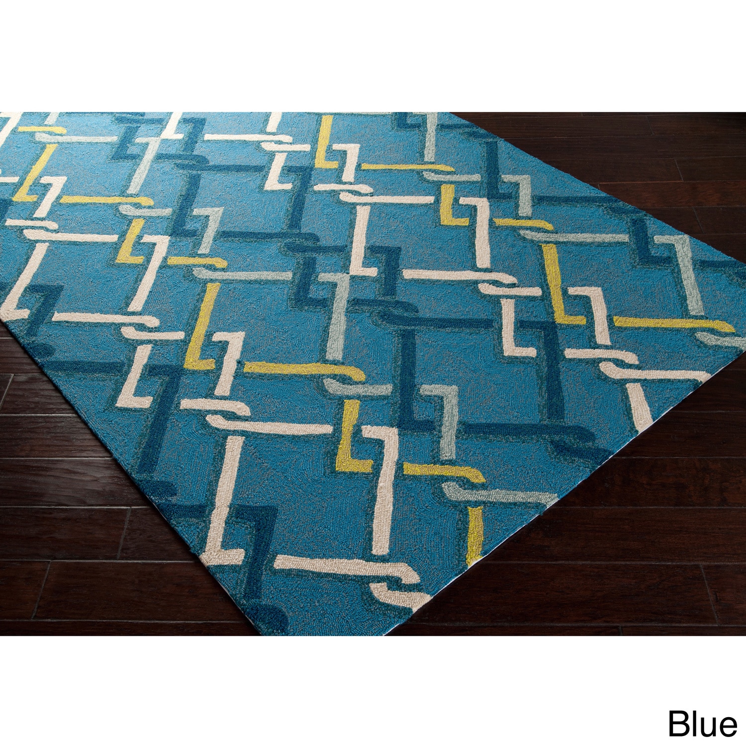 Hand hooked Angelina Contemporary Geometric Indoor/ Outdoor Area Rug (3 X 5)