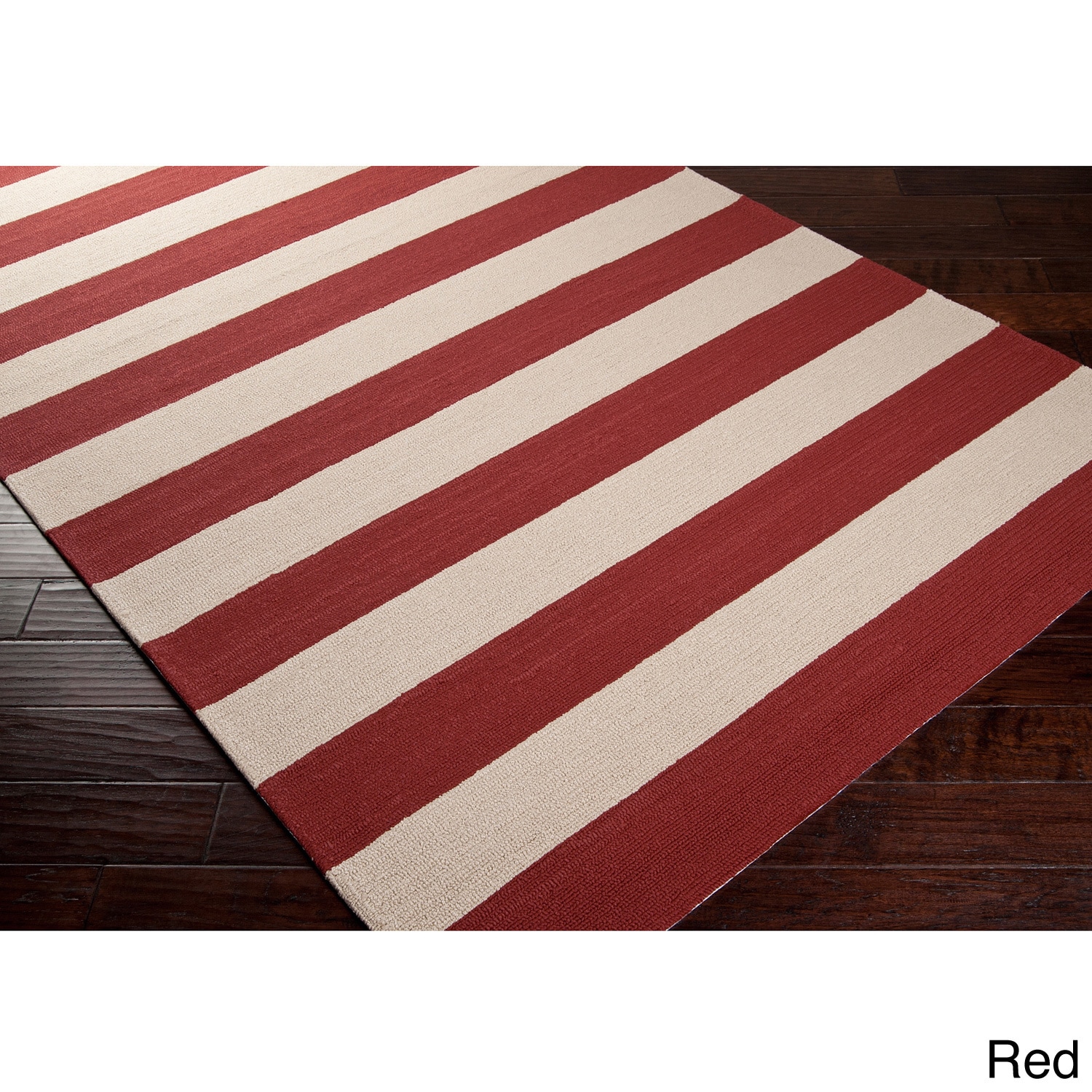 Hand hooked Mandy Striped Casual Indoor/ Outdoor Area Rug (2 X 3)