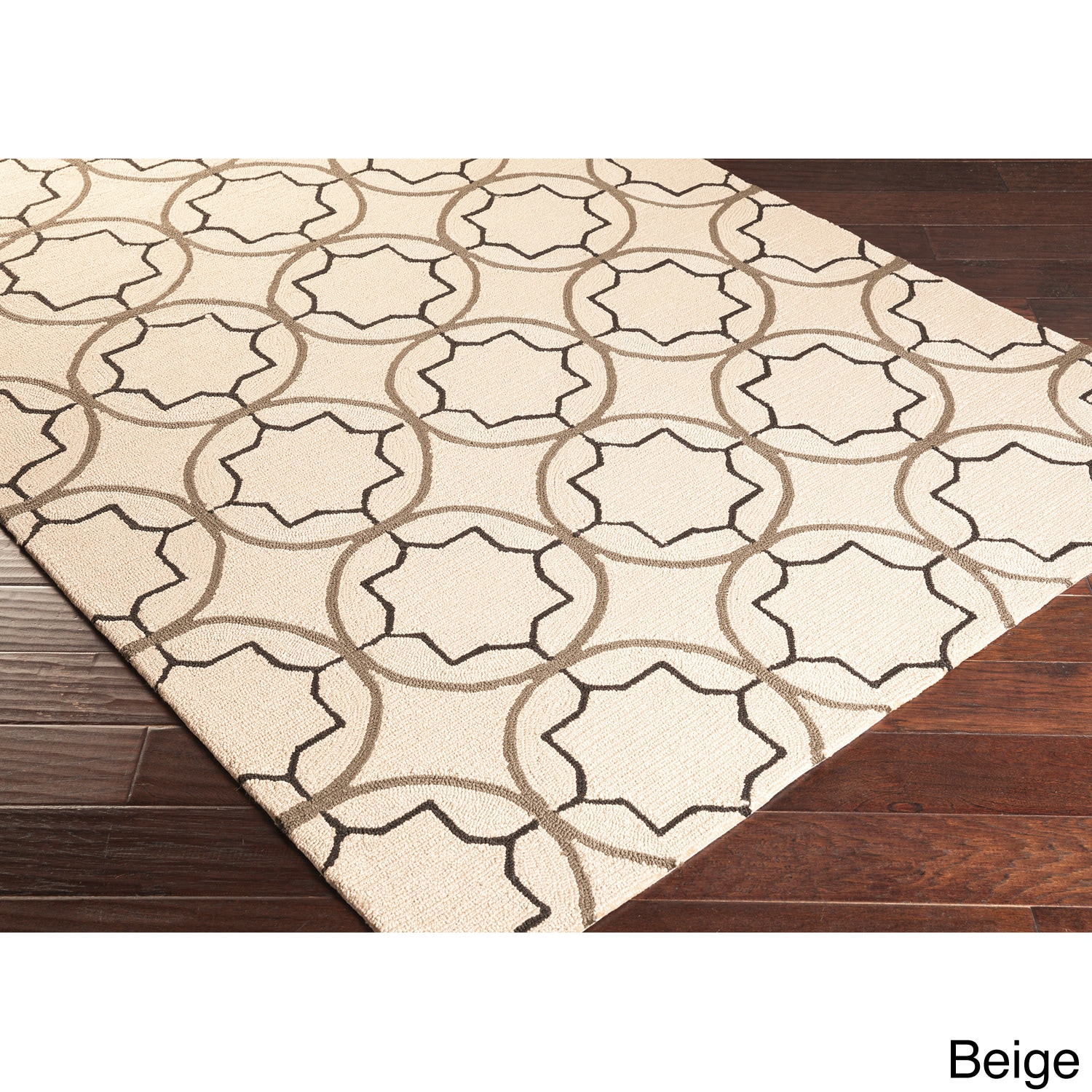 Hand hooked Dolly Contemporary Geometric Indoor/ Outdoor Area Rug (2 X 3)