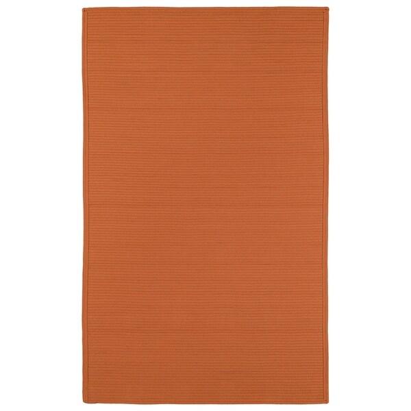 Shop Indoor/ Outdoor Malibu Woven Orange Rug 5' x 8' On Sale Free