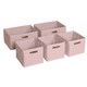 pink toy bins