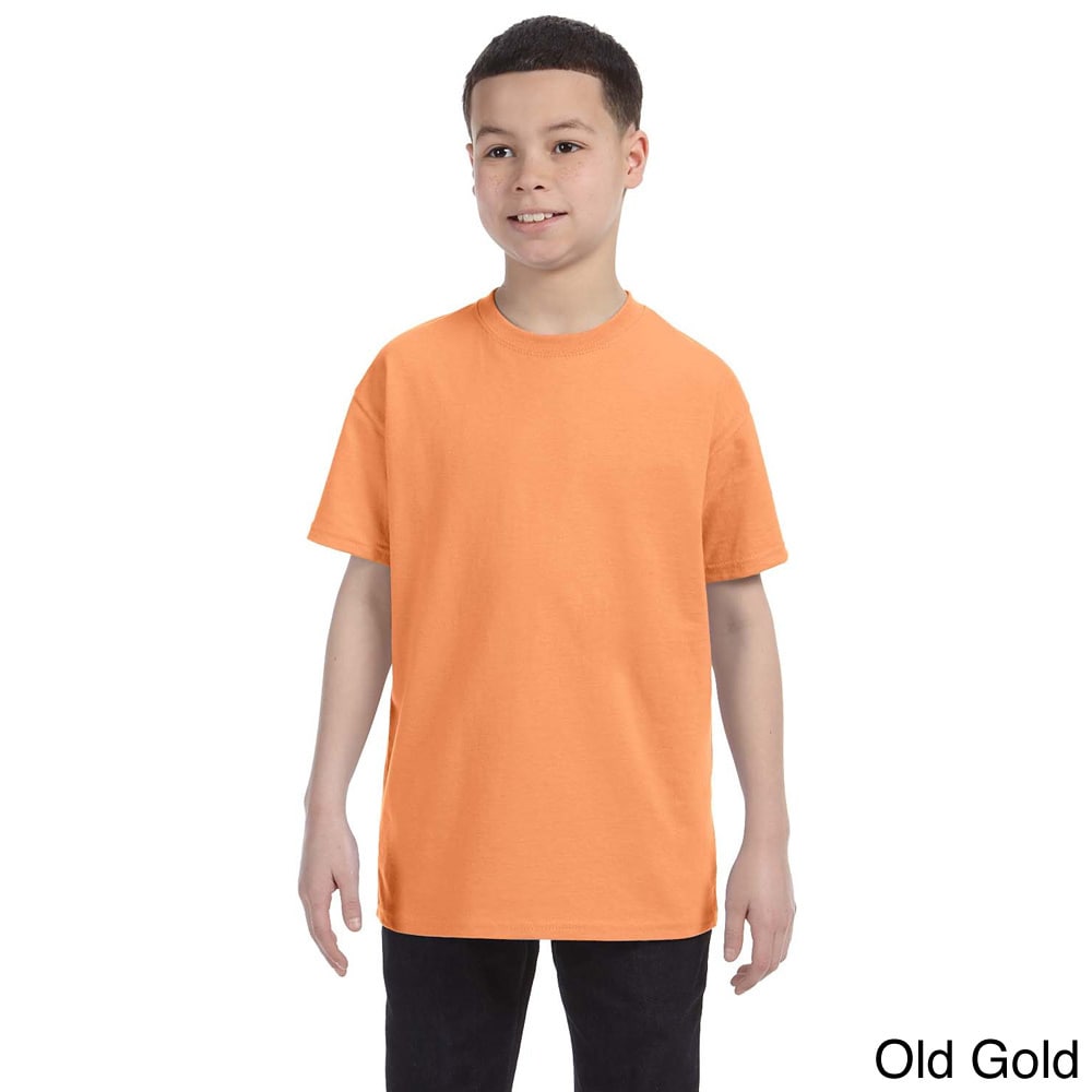 Gildan Gildan Youth Heavy Cotton T shirt Gold Size L (14 16)