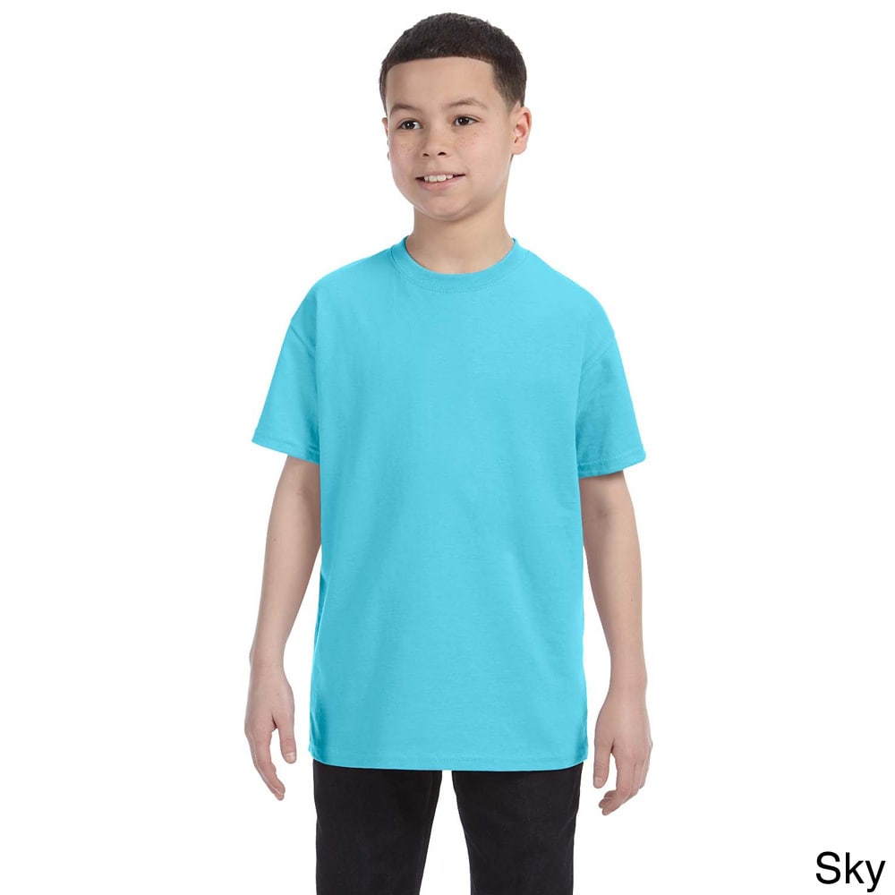 Gildan Gildan Youth Heavy Cotton T shirt Blue Size L (14 16)