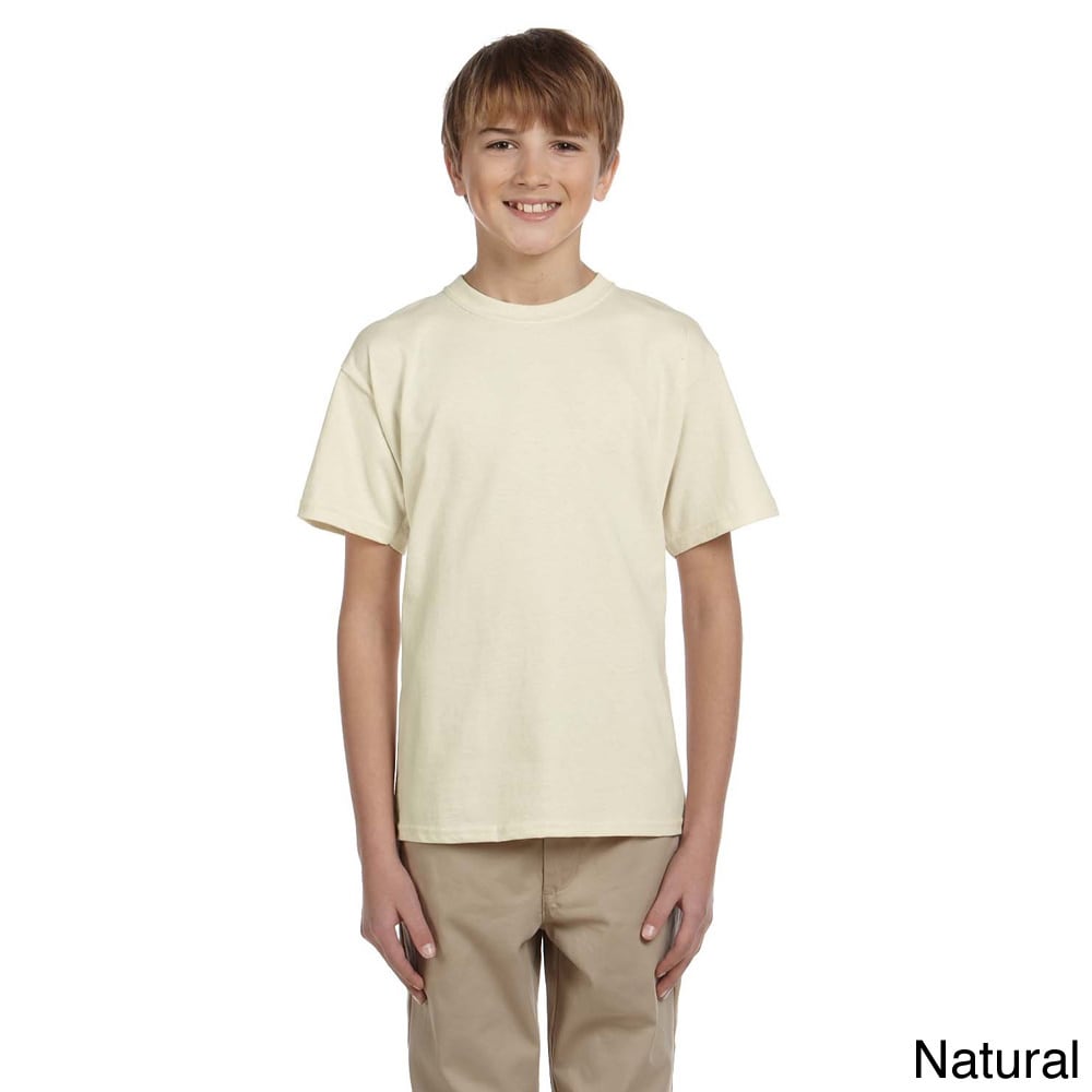 Gildan Gildan Youth Ultra Cotton 6 ounce T shirt Beige Size L (14 16)