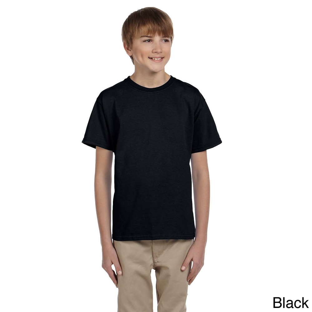 Gildan Gildan Youth Ultra Cotton 6 ounce T shirt Black Size L (14 16)