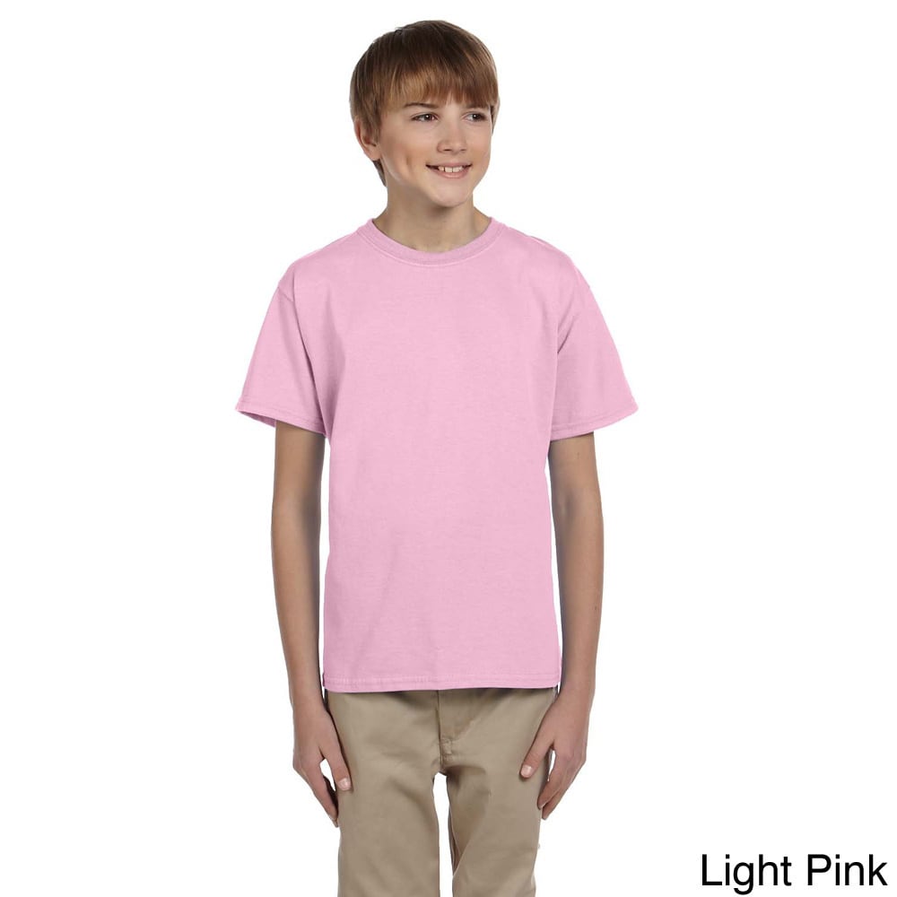 Gildan Gildan Youth Ultra Cotton 6 ounce T shirt Pink Size L (14 16)