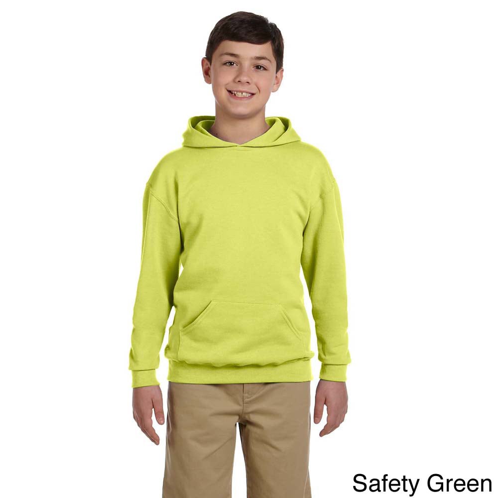 Jerzees Youth 50/50 Nublend Fleece Pullover Hoodie Green Size M (10 12)