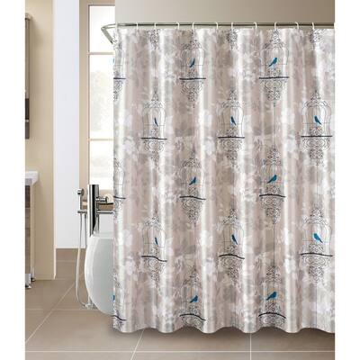 Bird Cage Shower Curtain and Hook Set