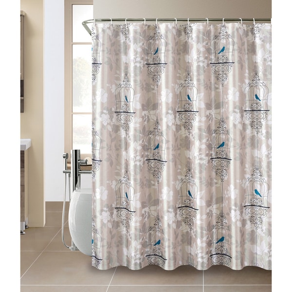 Shop Bird Cage Shower Curtain and Hook Set - Overstock - 9108652