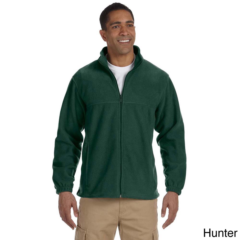 Harriton Mens Full zip Fleece Jacket Green Size XXL