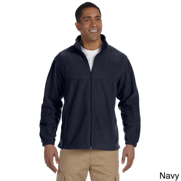 mens navy full zip fleece