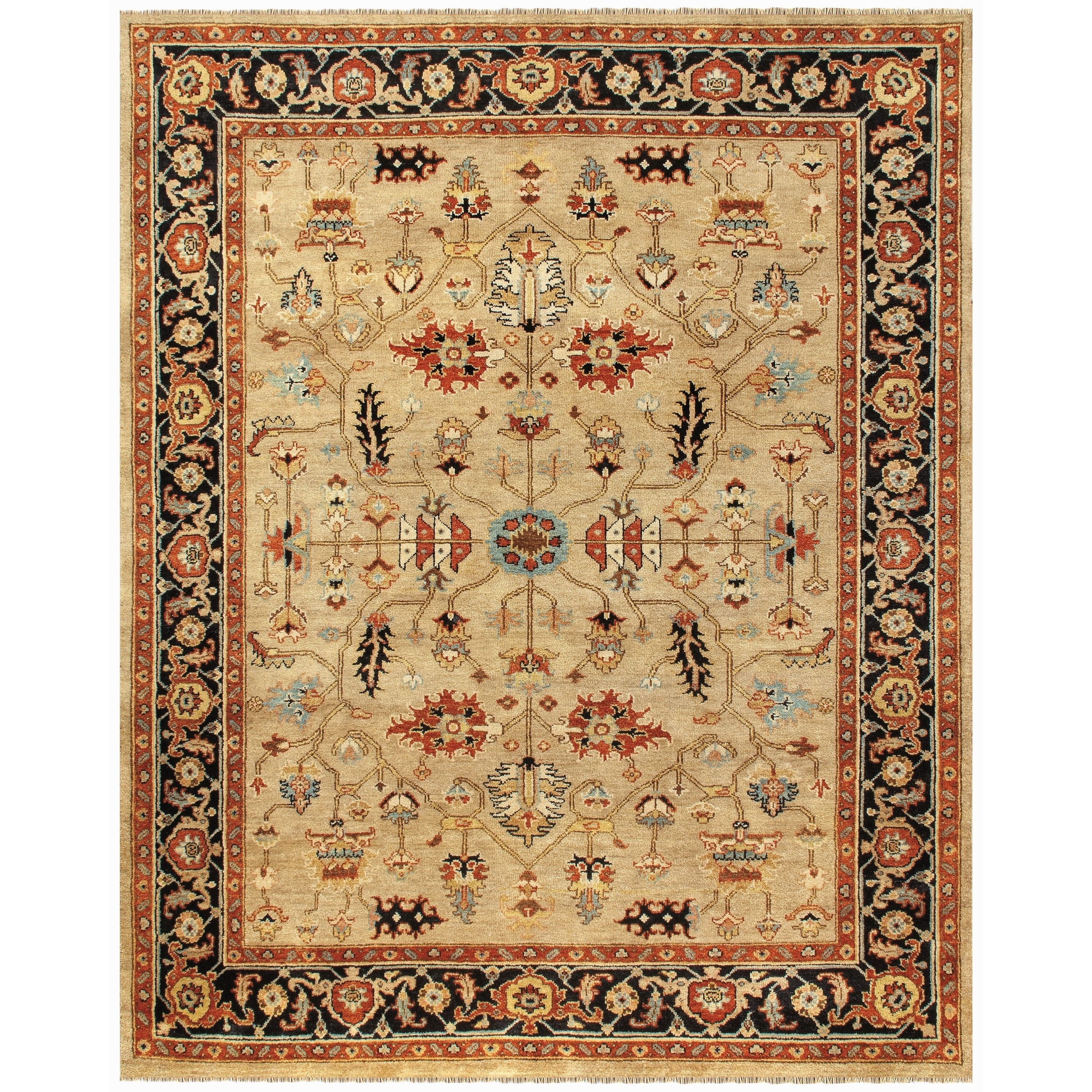 Hunter Camel Black Area Rug (56 X 86)