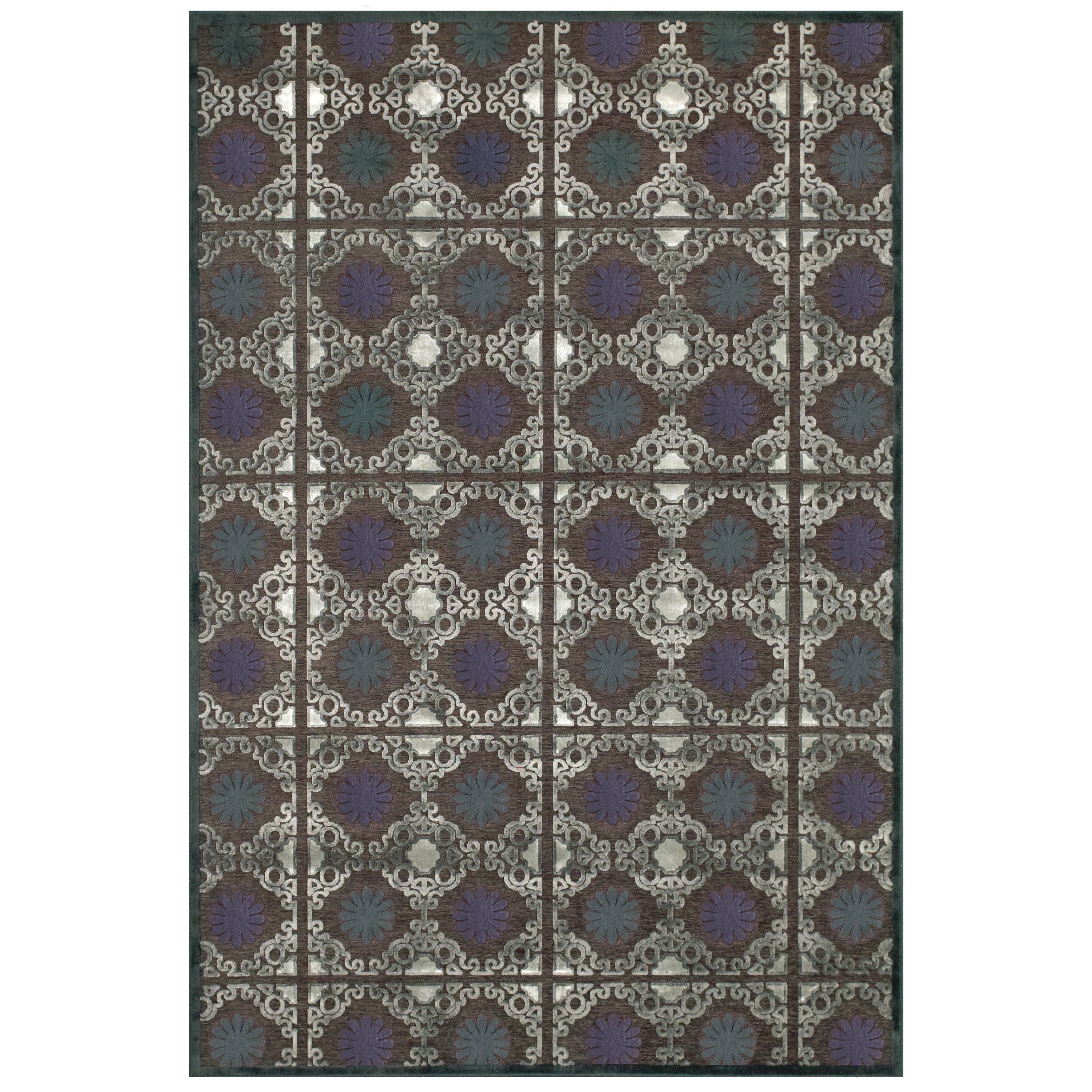 Laois Dark Grey Charcoal Area Rug (53 X 76)