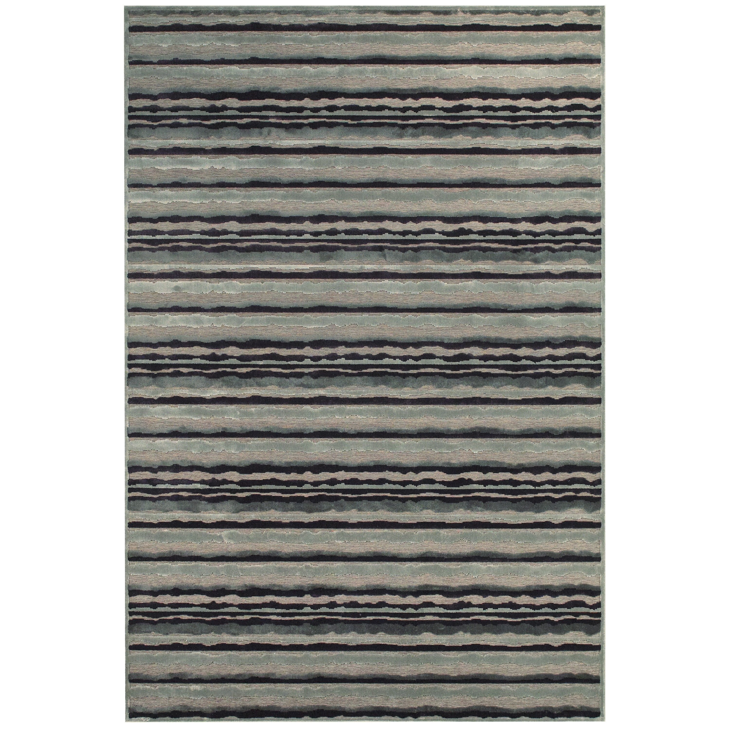 Laois Grey Silver Area Rug (53 X 76)