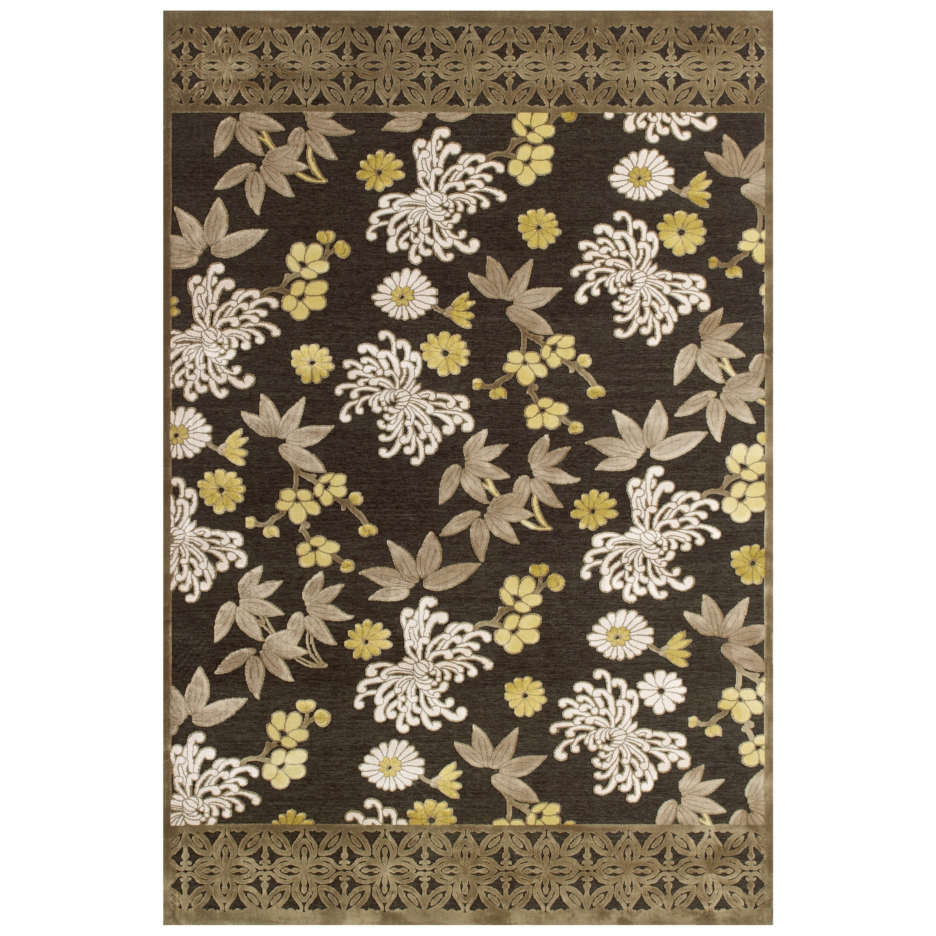 Dakar Dark Grey Green Area Rug (53 X 76)