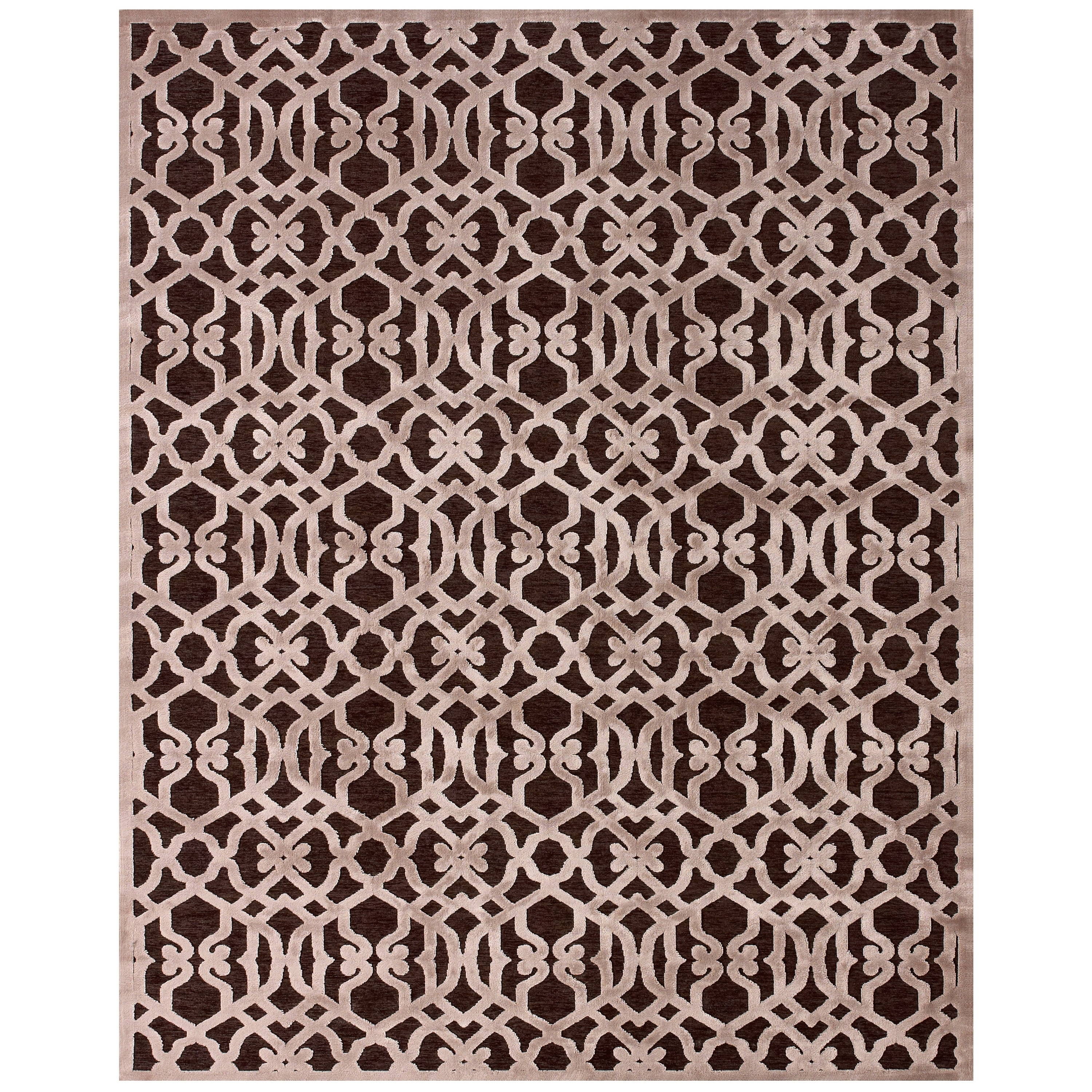 Penelope Dark Chocolate Grey Area Rug (53 X 76)